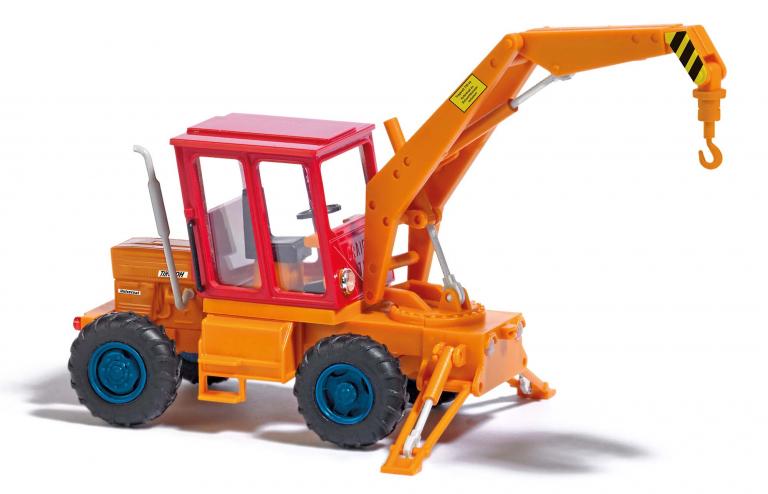 Mobilbagger TIH 445 orange  mit Kranhaken